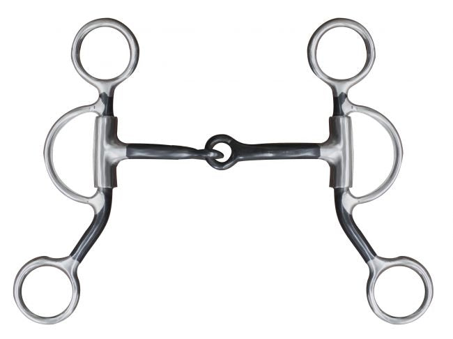 28-1165: Showman ® stainless steel swivel snaffle bit with 5" sweet iron mouth Bits Showman   