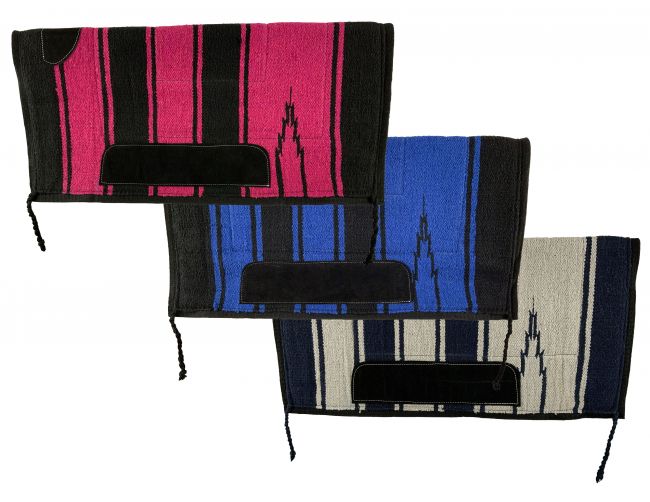 30" X 32" Acrylic top southwest design saddle blanket with a felt bottom *Sold Assorted* Default Shiloh   