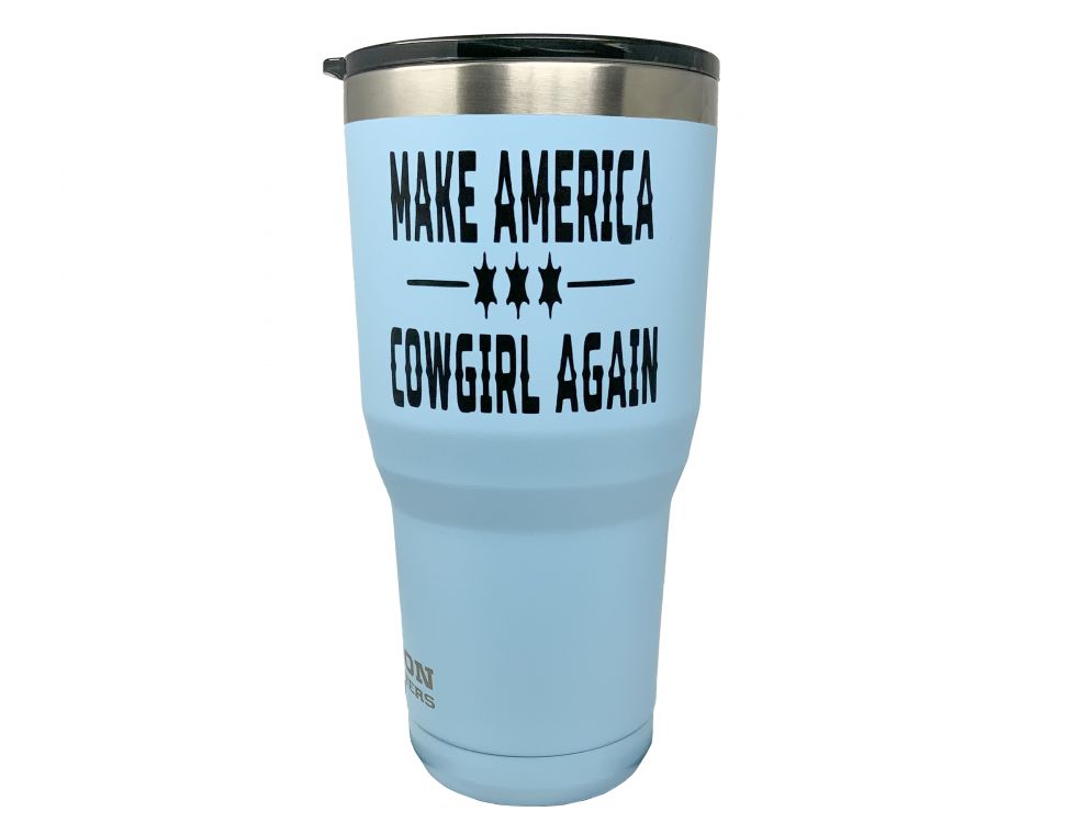 30 oz Insulated Make America Cowgirl Again Stainless Steel double wall Blue Tumbler Tumbler Shiloh   
