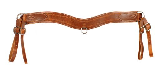 3062: Harness Leather Tripping Collar with barbwire tooling Breast Collar Showman Saddles and Tack   
