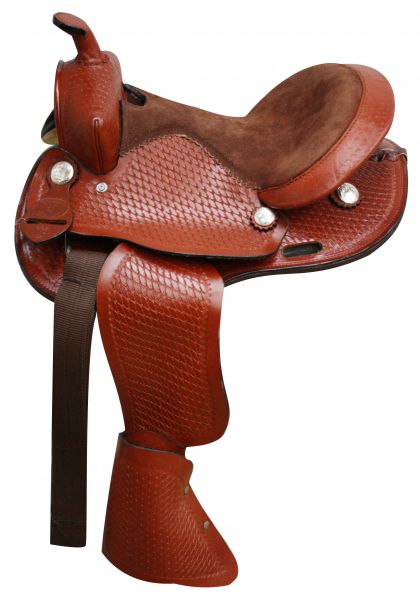 307: Round Skirtted pony saddle made by Double T Saddlery Youth Saddle Double T   