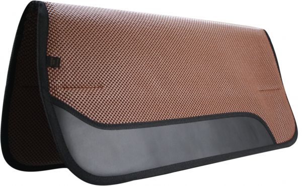 30948: Showman™ 32" X 30" Waffle perforated saddle pad with wear leathers Western Saddle Pad Showman   