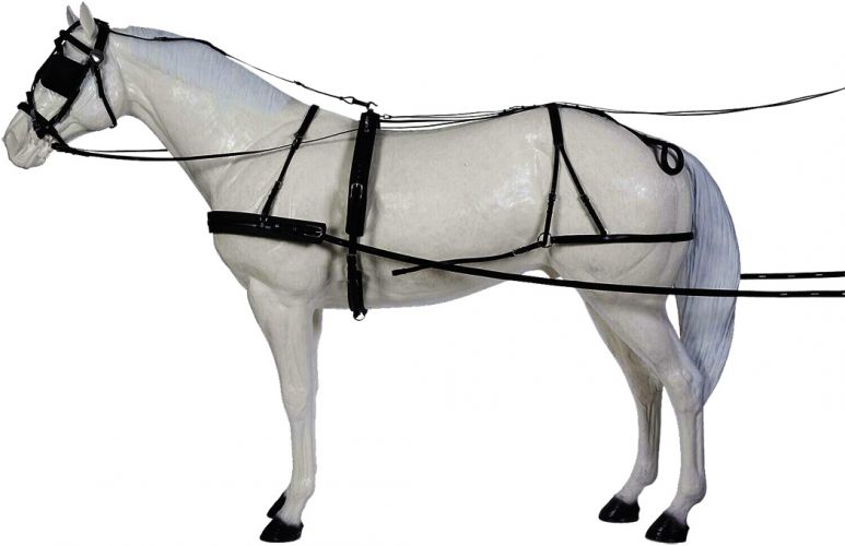 3141: Mini Horse Nylon Coated Synthetic Harness Driving Harness Showman Saddles and Tack   