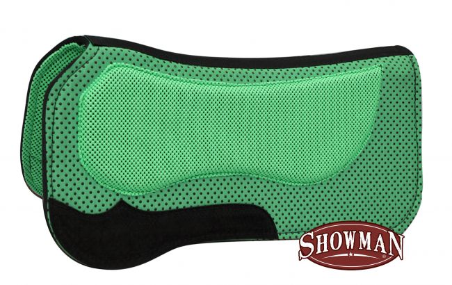 31996-3: Showman® contoured ½" thick waffle pad with suede wear leathers Western Saddle Pad Showman   