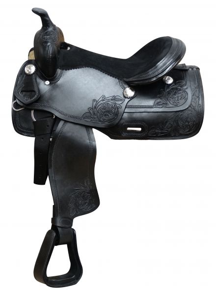 325816: 16" Economy Style Saddle with suede leather seat Primary Showman Saddles and Tack   