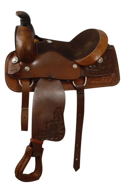 3909: Circle S Roper Style Saddle with Full QH bars Roping Saddle Circle S   