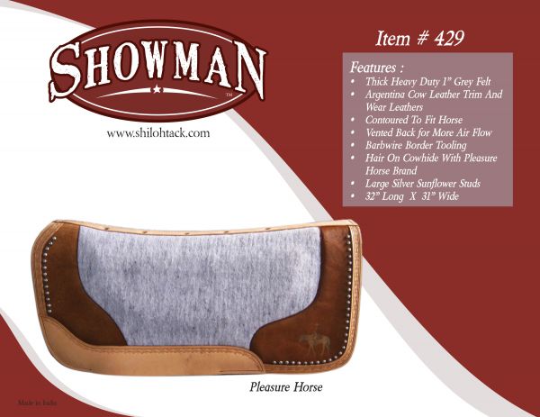 429: Showman™ Felt Bottom Saddle Pad Western Saddle Pad Showman   