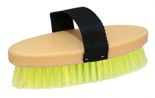 43001: 7" Neon body brush with nylon handle Brush Showman Saddles and Tack   