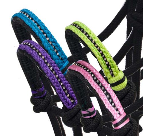 4322: Showman ®  Diamond Nose Cowboy Knot Rope Halter with 7' Lead Cowboy Halter Showman   