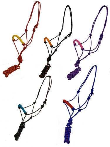4332: Showman ® Horse Size cowboy knot halter with matching removable lead Cowboy Halter Showman   