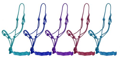 4352: Horse Size Cowboy Knot Halter with Matching Lead Cowboy Halter Showman Saddles and Tack   