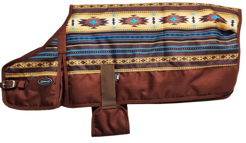 442016XS: Showman ® XSmall Brown and Teal Southwest Design Waterproof Dog blanket Primary Showman   