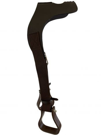 44958: Leather over the horn buddy stirrup Stirrups Showman Saddles and Tack   