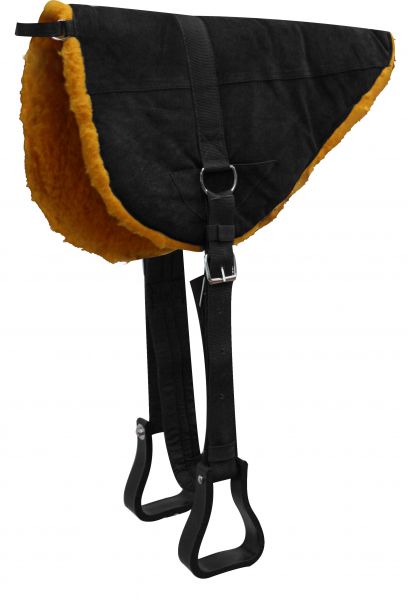4543: Showman™ Suede Leather Bareback Pad with Kodel Fleece Bottom Bareback Saddle Pad Showman   