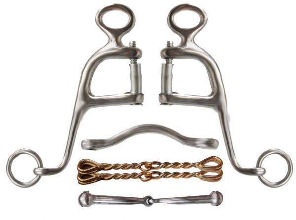 46104: Showman™ stainless steel Walking horse bit with 6" cheeks Bits Showman   