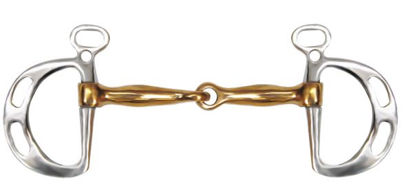 Style Steel Bit #46780: Showman™ stainless steel Kimberwick style bit with D cheeks ...