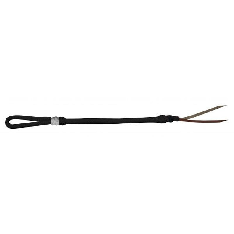 48002: Two Tone Braided Nylon Quirt Whip Showman Saddles and Tack   