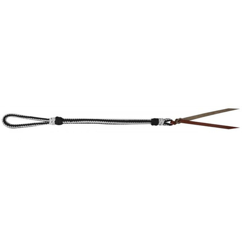 48002: Two Tone Braided Nylon Quirt Whip Showman Saddles and Tack   