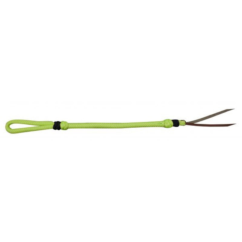 48002: Two Tone Braided Nylon Quirt Whip Showman Saddles and Tack   