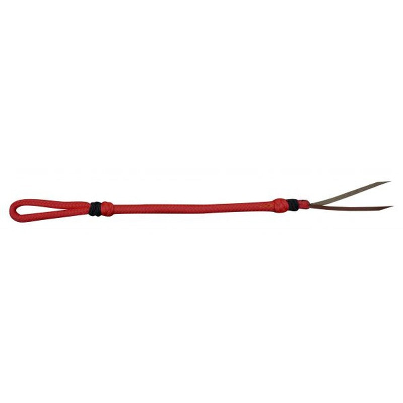 48002: Two Tone Braided Nylon Quirt Whip Showman Saddles and Tack   