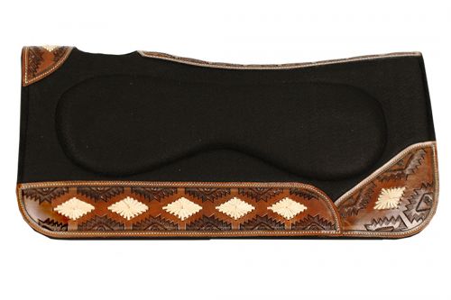 #4979: Showman ® 31" x 32" x 1" Contoured felt saddle pad with built up center