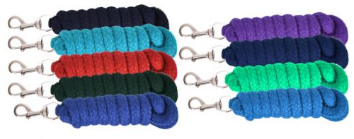 50179: 8' Braided Cotton Lead Rope Primary Showman Saddles and Tack   