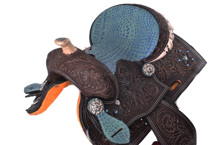 50510: 10" Double T  Pony saddle set Youth Saddle Double T   