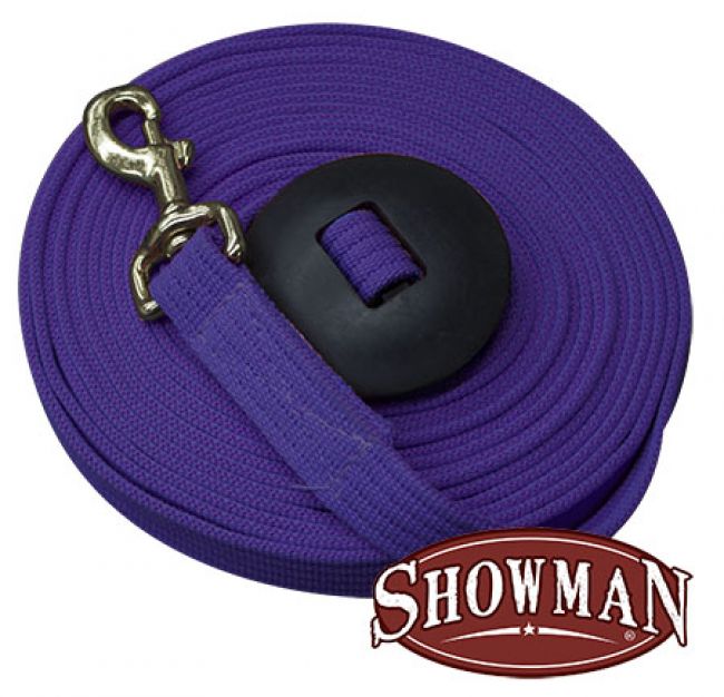 522036: Showman ®   25' flat cotton web lunge line with brass snap Primary Showman   
