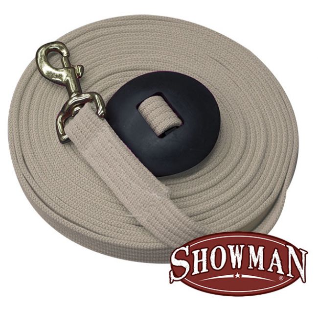522036: Showman ®   25' flat cotton web lunge line with brass snap Primary Showman   