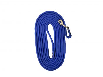 522045: Heavy Duty 25' flat cotton lunge line with brass snap Primary Showman Saddles and Tack   