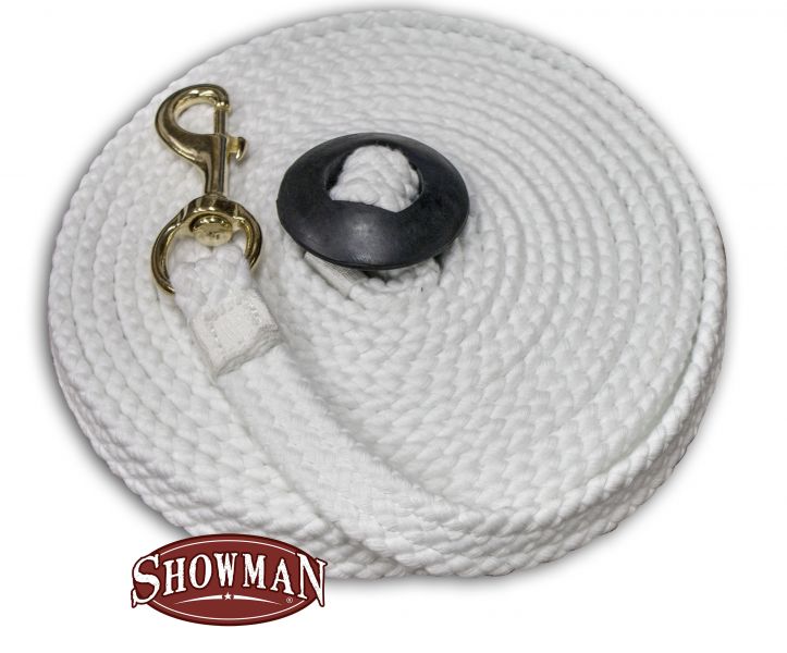 522071-1: Showman ®  Super soft, great feeling, 25 foot braided cotton rope lunge line Primary Showman   