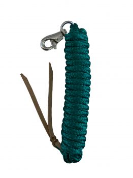 522084: 5/8" X 14' leather end nylon pro braid training lead with trigger bull snap Primary Showman Saddles and Tack   