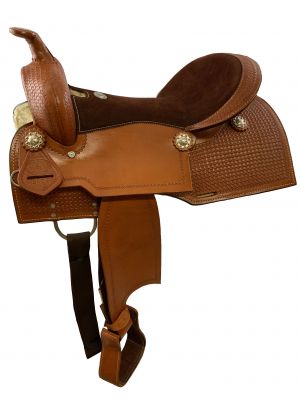 540616: 16" Double T Pleasure Style Saddle with Square Skirts Pleasure Saddle Double T   