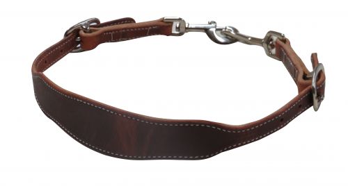 5640: American made oiled harness leather wither strap with swivel snap ends Primary Showman Saddles and Tack   