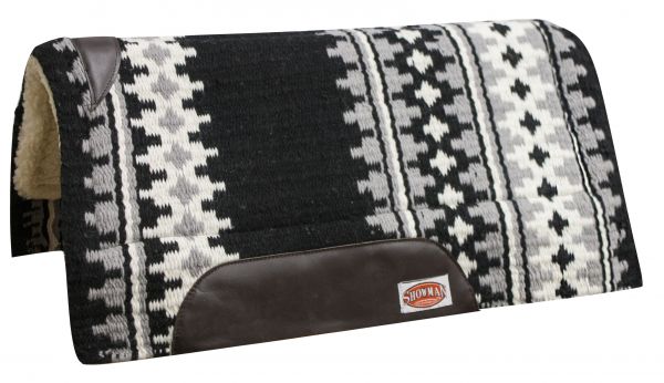 6111: Showman® 34" x 36" Wool top cutter pad with EVA breathable memory felt center Western Saddle Pad Showman   