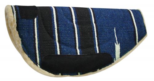 6135: Showman ® 27" x 28"  Navajo barrel pad with Kodel fleece bottom and suede wear leathers Western Saddle Pad Showman   