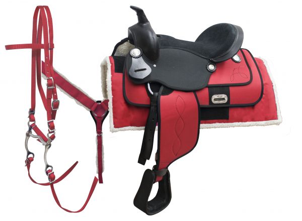 6137SET: 16" Cordura saddle package Saddle Set Showman Saddles and Tack   