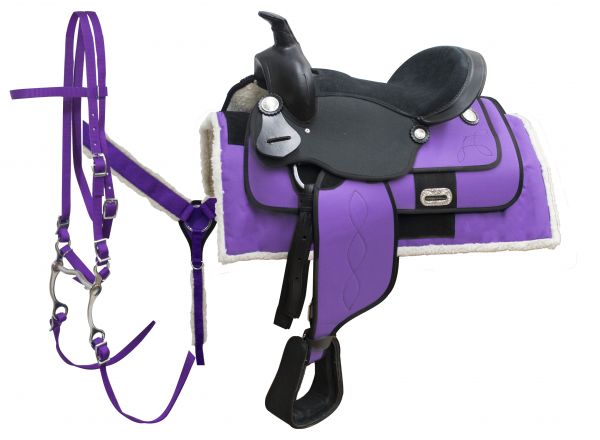 6137SET: 16" Cordura saddle package Saddle Set Showman Saddles and Tack   