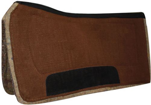 6142: Showman™ 32" x 32" contoured pad with felt bottom and suede wear leathers Western Saddle Pad Showman   