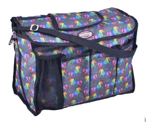 614325-U: Showman® Unicorn printed nylon cordura grooming carrier with durable nylon shoulder stra Tote Bag Showman   