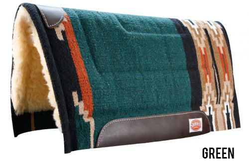 6144: Showman™ 32" x 34" cutter style pad with Kodel fleece and wear leathers Western Saddle Pad Showman   