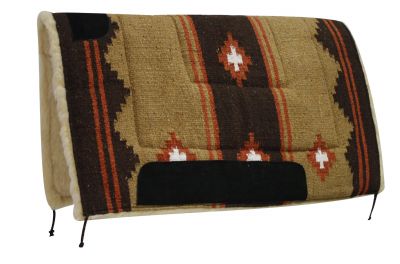 6148: Showman™ 32" x 32" deluxe southwest pad with Kodel fleece and suede wear leathers Western Saddle Pad Showman   