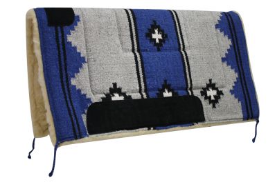 6148: Showman™ 32" x 32" deluxe southwest pad with Kodel fleece and suede wear leathers Western Saddle Pad Showman   