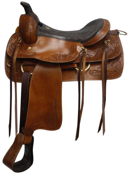 615016: 16" Double T Pleasure Style Saddle with Top Grain Leather Seat Pleasure Saddle Double T   