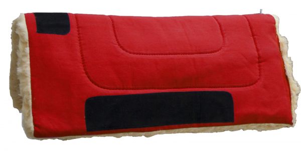 6193: Showman™ 24" x 24" Heavy Canvas Pony "work" top pad features Kodel fleece bottom with suede Western Saddle Pad Showman   