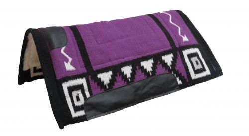 6234: 36" x 34" woven wool top cutter style saddle pad with Kodel fleece bottom Western Saddle Pad Showman Saddles and Tack   