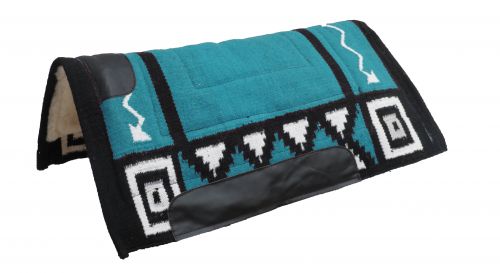 6234: 36" x 34" woven wool top cutter style saddle pad with Kodel fleece bottom Western Saddle Pad Showman Saddles and Tack   