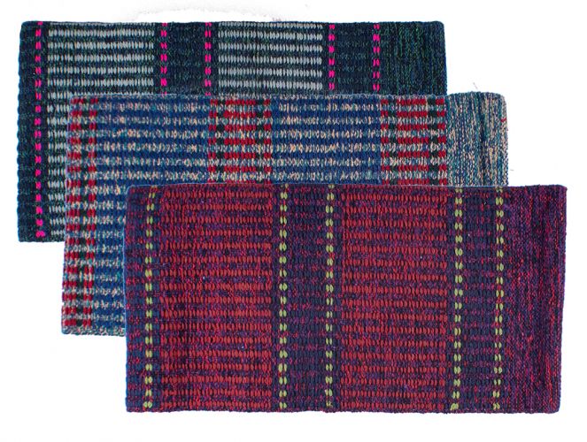 6238: 32" x 64" multi colored double weave saddle blankets Saddle Blanket Showman Saddles and Tack   