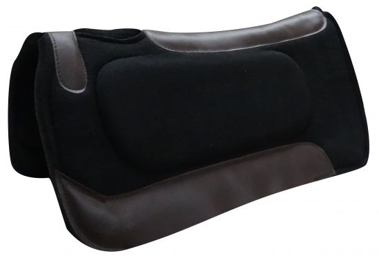 6283: Showman® 31"x 31" Black felt built up pad Western Saddle Pad Showman   