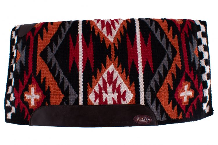 63041: Showman® 36" x 34" 100% woven wool top pad with memory felt bottom Western Saddle Pad Showman   